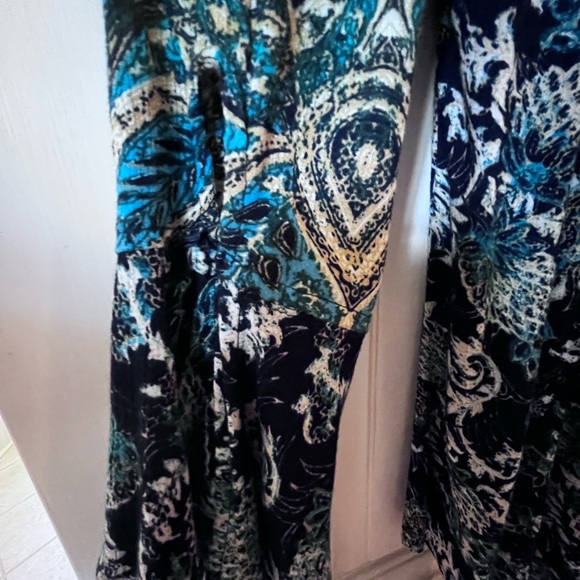 Festive Blue and Black Top or Mini Dress - Picture 3 of 5